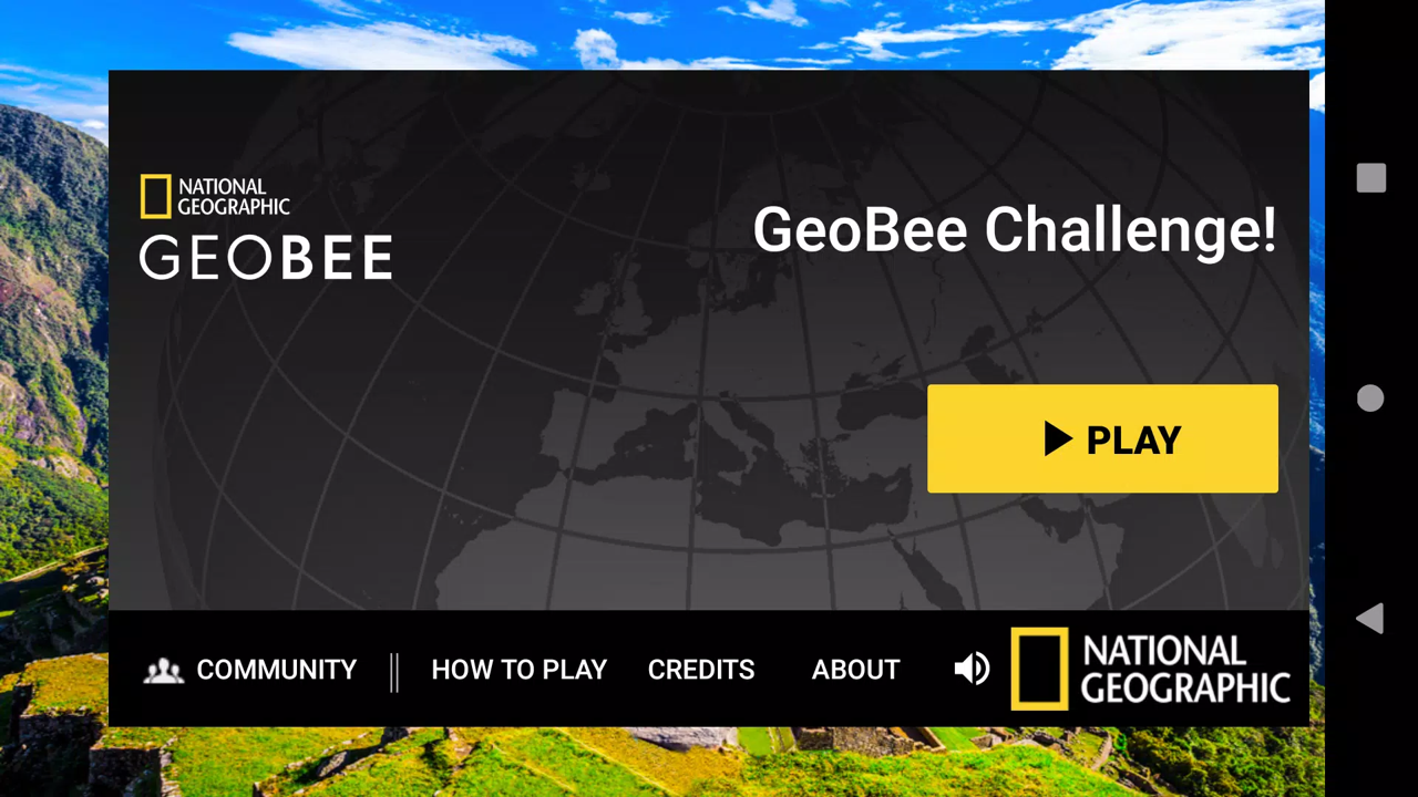 National Geographic Bee app screenshot